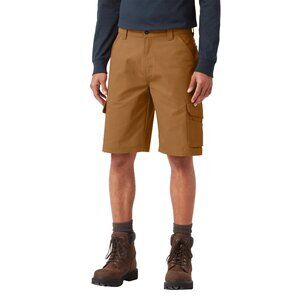 NWT Dickies Men's Heavy Duty Shorts Relaxed Fit Size 44 Dual Cargo Pockets Brown